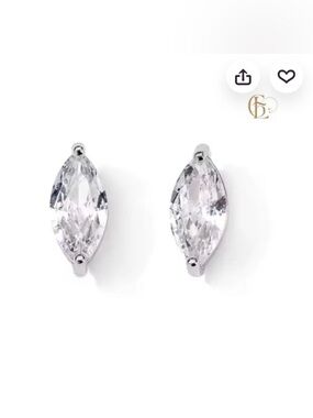 Classic Marquise Moissanite Stud Earrings Set In 925 Silver